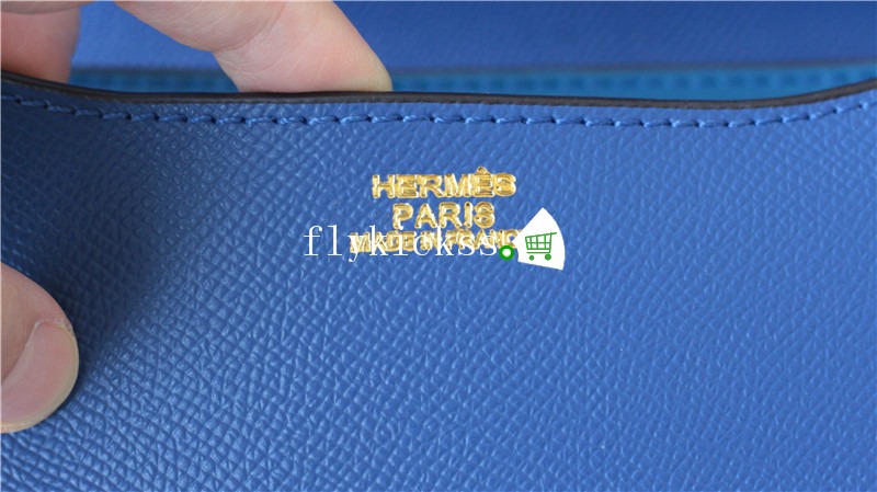 Hermes Blue Shoulder Bag 24inches